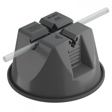 165 MBG... roof cable holder for flat roofs, black, with concrete