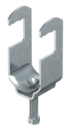 Clamp clip, single, metal pressure trough, round profiles/pipes 16 | 22 | 3