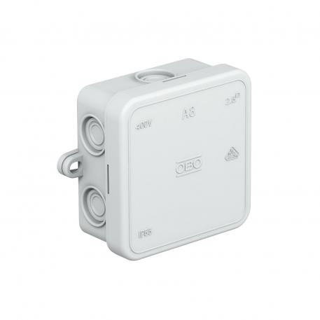 Junction box A 8 65x65x32 | 7 | IP55 | 7 entries for cable diameter 5‒14 mm | Light grey; RAL 7035
