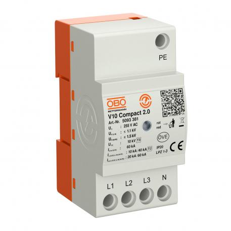 Surge arrester V10 Compact 3+N/PE | 255 | IP20