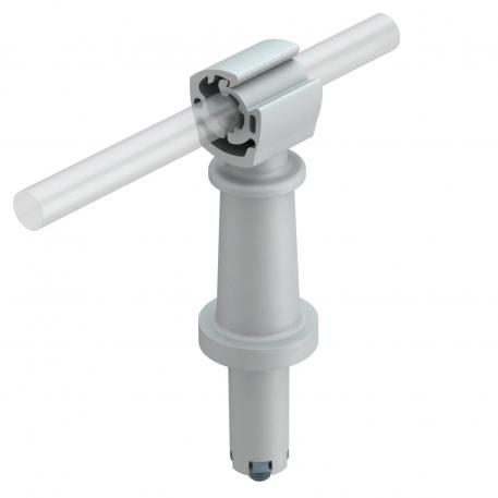 Roof conductor holder for tiled, slated and corrugated roofs, with cable bracket 67 | Rd 8-10