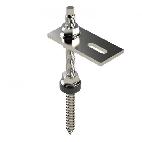 Hanger bolt set for PV module mounting, corrugated roof