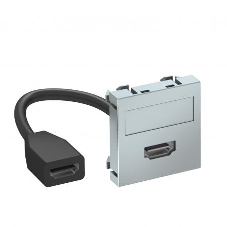 HDMI pesa, ühenduskaabliga, 1/1 moodulilaius  |  | HDMI | alumiiniumlakitud