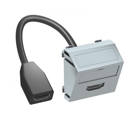 HDMI pesa, ühenduskaabliga, 1/1 moodulilaius  |  | HDMI | alumiiniumlakitud