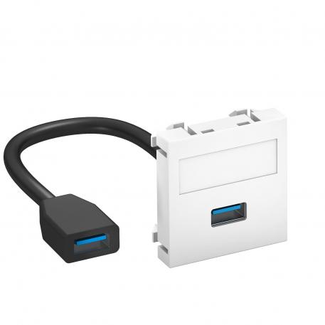 USB 2.0/3.0 ühendus, 1 moodul, sirge väljaviik, ühenduskaabliga