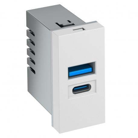 USB-laadija polaarvalge; RAL 9010