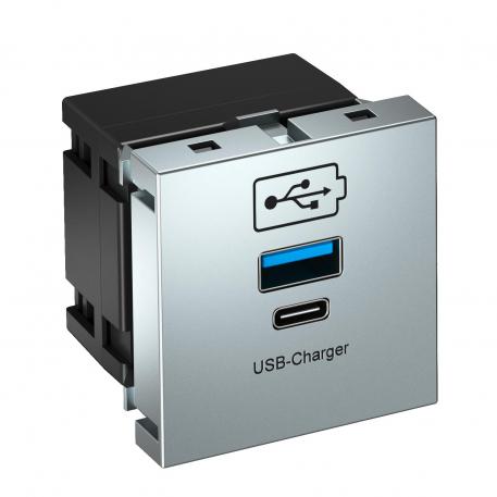 USB-laadija alumiiniumlakitud