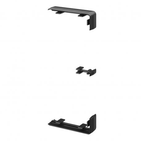 Trunking connector and joint cover Jet black; RAL 9005