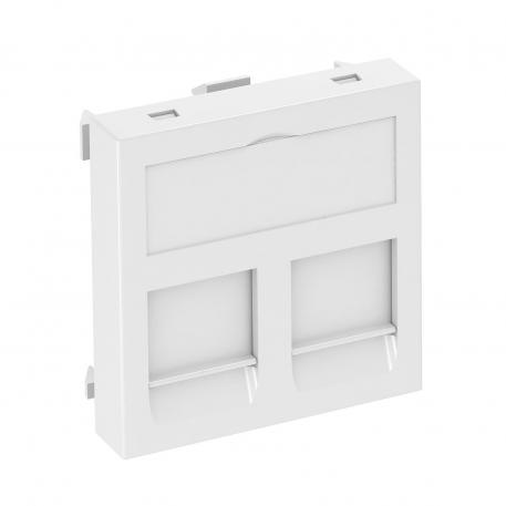 Data technology support, 1 module, straight outlet, type C Pure white; RAL 9010