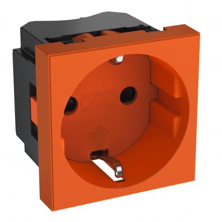 0° socket, protective contact, single 1 | 1-ne 0° | oranž; RAL 2004