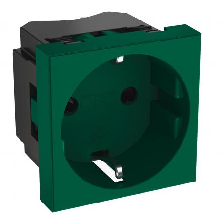 0° socket, protective contact, single 1 | 1-ne 0° | piparmündiroheline; RAL 6029