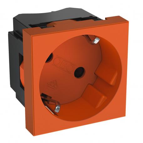 33° socket, protective contact, single 1 | ühene 33° | oranž; RAL 2004