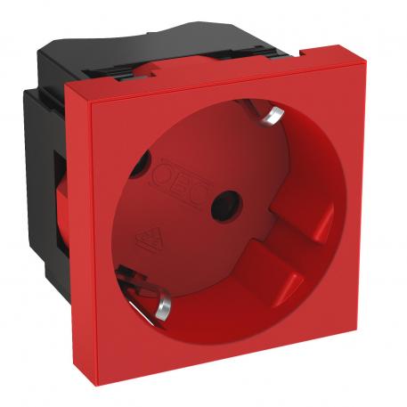 33° socket, protective contact, single 1 | ühene 33° | signaalpunane; RAL 3001