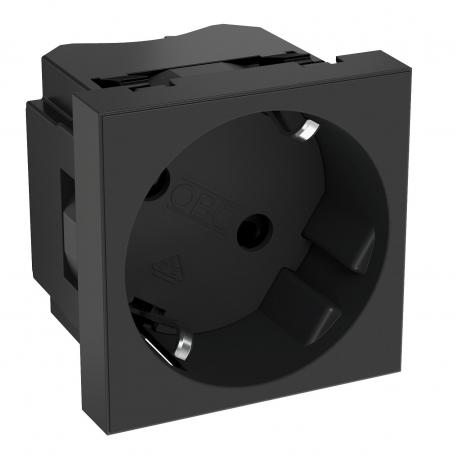 33° socket, protective contact, single 1 | ühene 33° | mustjashall; RAL 7021