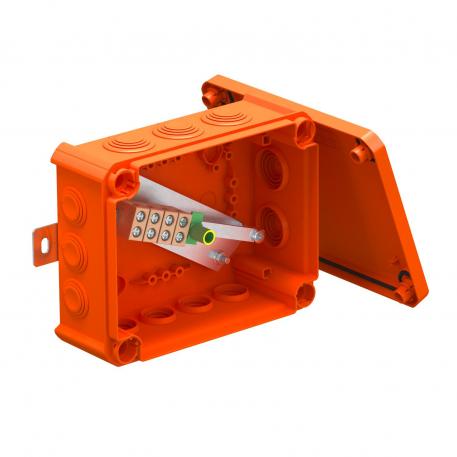 FireBox T160 läbistatavate tihenditega, üksiklemmidega 176x135x67 | 12 | IP66 | 7 x M25 5 x M32 | pastelloranž; RAL 2003