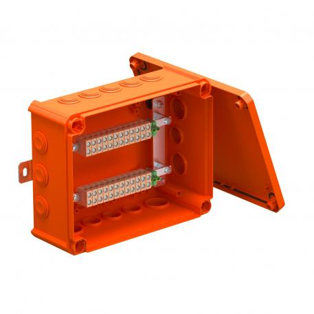 FireBox T250 läbistatavate tihenditega, andmesidetehnika jaoks, 4 × 24 225x173x86 | 10 | IP66 | pastelloranž; RAL 2003
